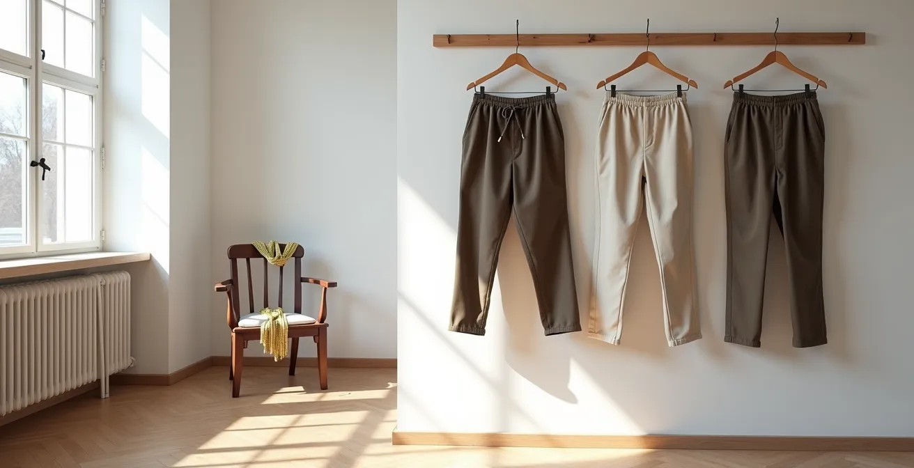 Verschiedene Passformen von Canvas-Hosen im Vergleich für unterschiedliche Körpertypen