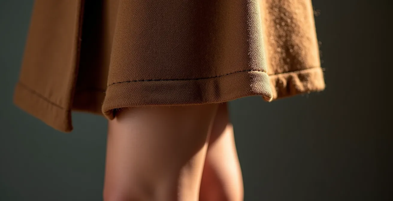 Verschiedene Rocklängen am Körper demonstriert nach dem goldenen Schnitt