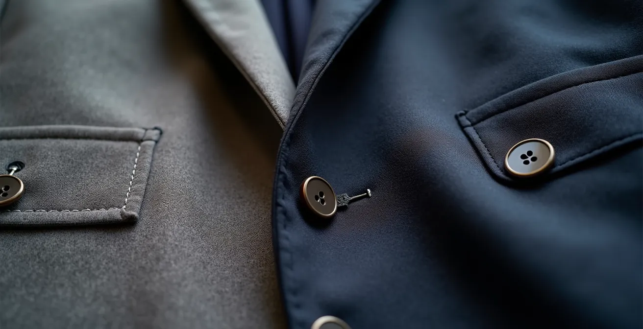 Vergleich zwischen strukturiertem Büro-Blazer und lässigem Jersey-Blazer