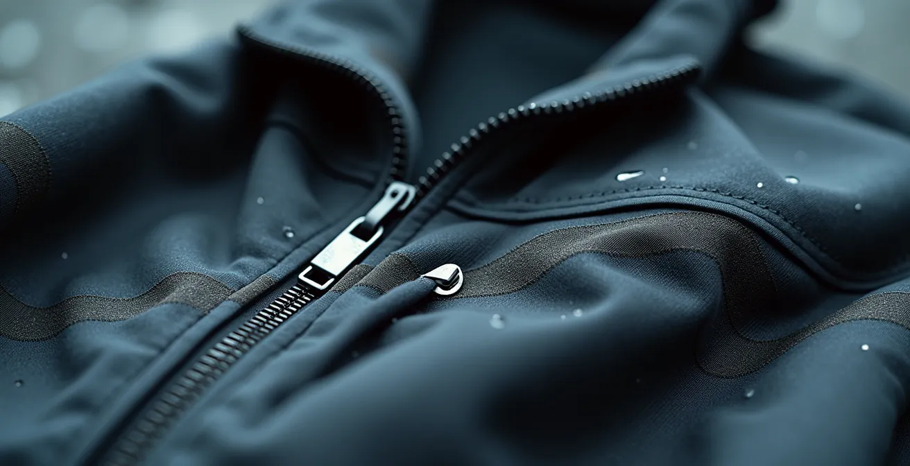 Moderne Tech-Wear Kleidung mit funktionalen Materialien für den Büroalltag