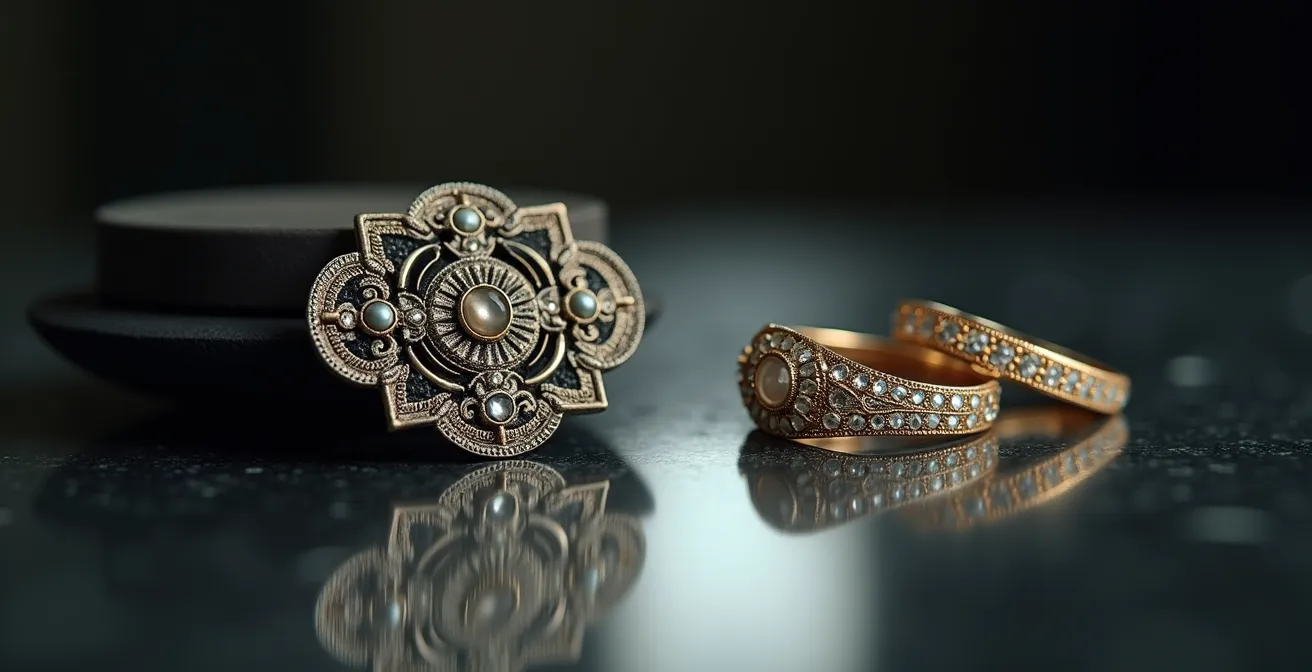 Symbolische Darstellung von Alt und Neu in der Schmuckmode