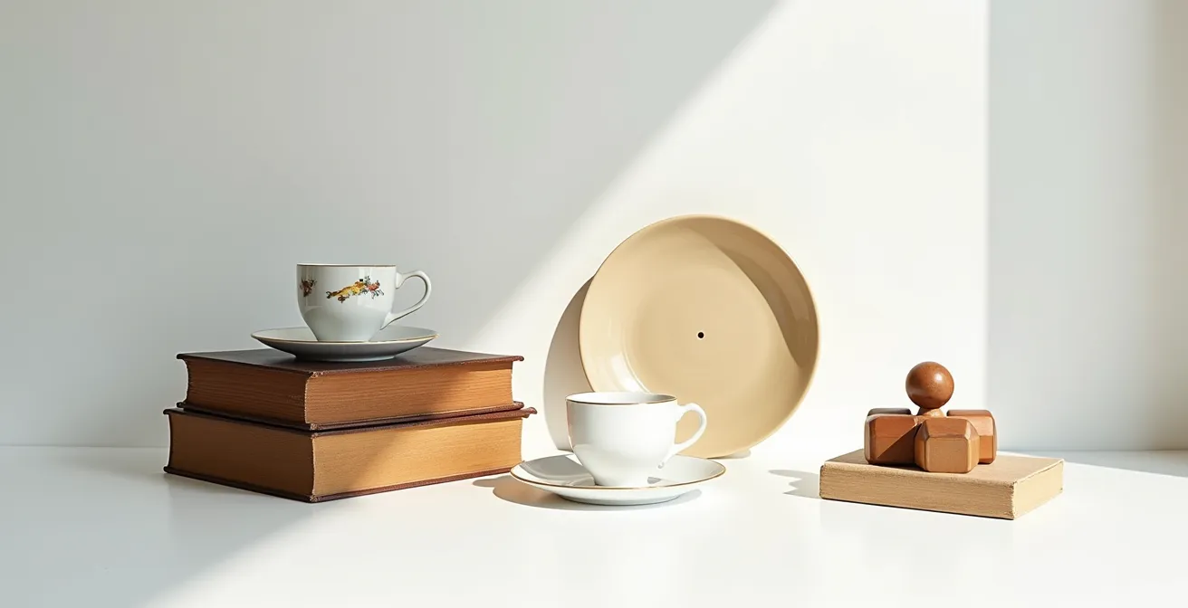 Liebevoll arrangierte Vintage-Schätze aus deutschen Second-Hand-Läden